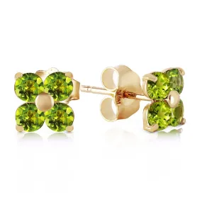 1.15 Carat 14K Solid Yellow Gold Epiphany Peridot Earrings