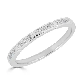 14K DIAMOND STACKABLE BAND PRONG SET