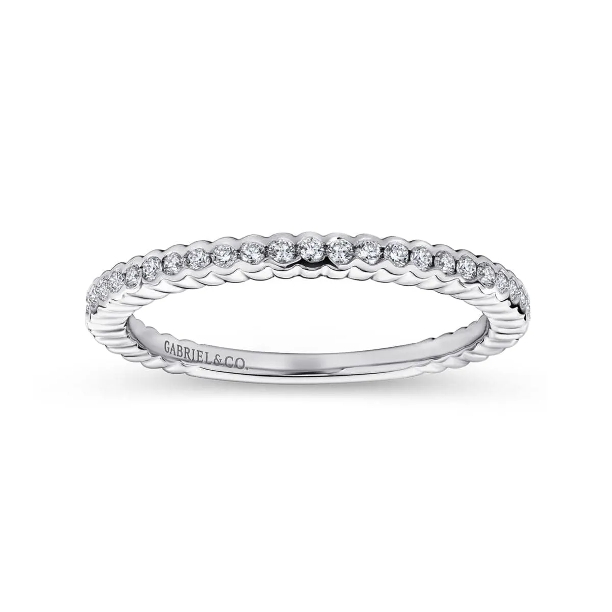 14K White Gold Diamond Band - LR51171W45JJ