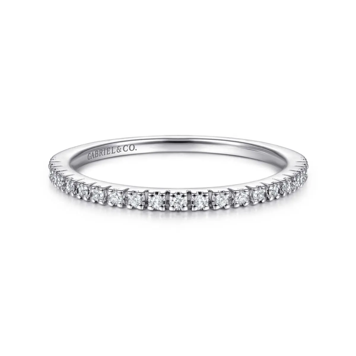 14K White Gold Diamond Stackable Ring - LR51757W45JJ