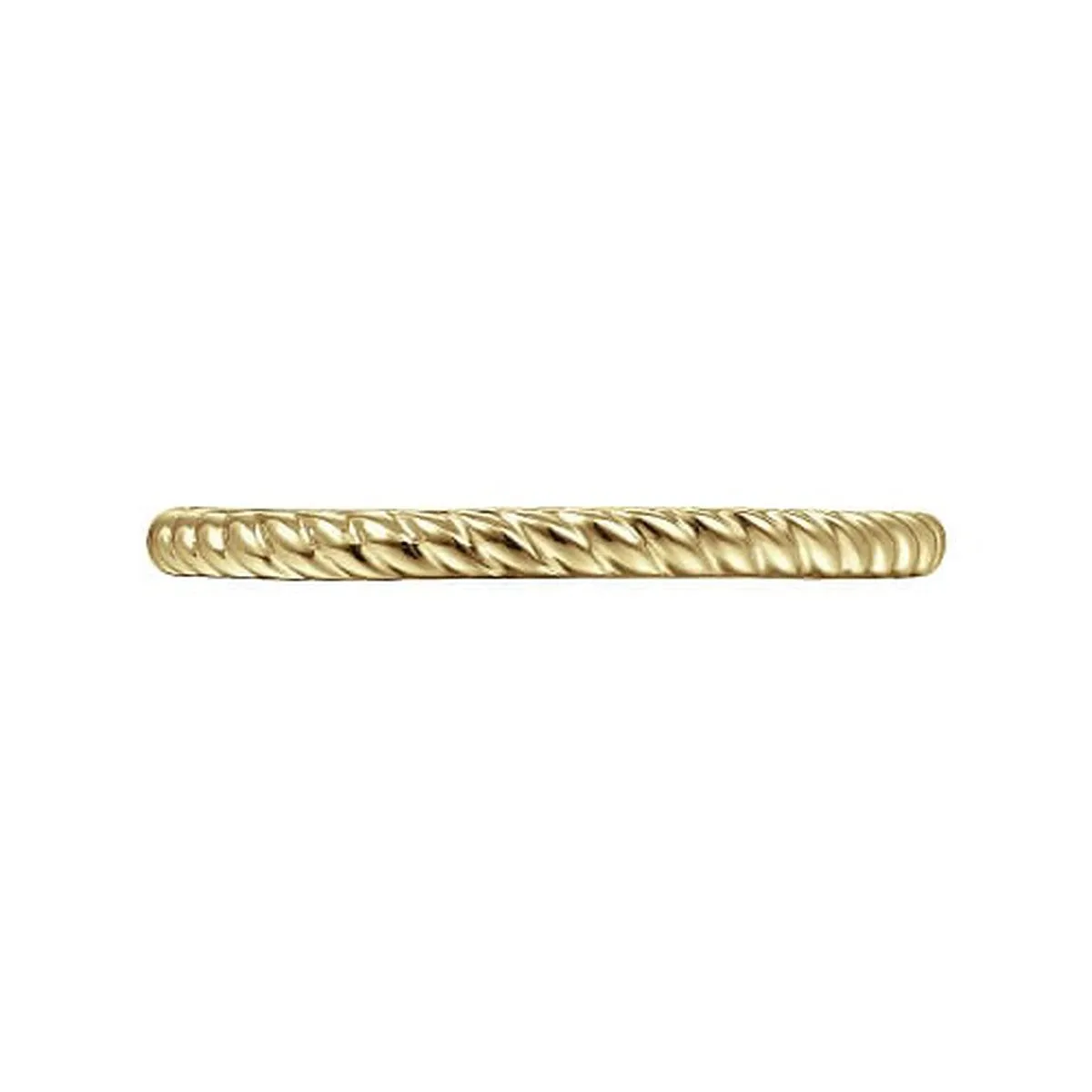 14K Yellow Gold Twisted Rope Stackable Ring - LR4582Y4JJJ