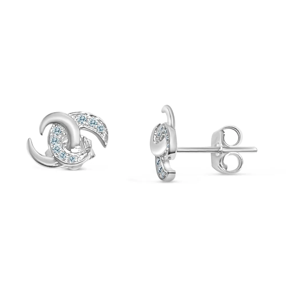 14KW 14D0.06CT LOVE EARRING (121EA4927AD)