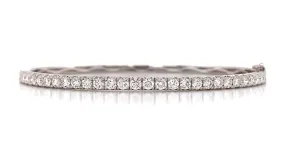 1.57ct t.w. White Gold Diamond Bangle Bracelet