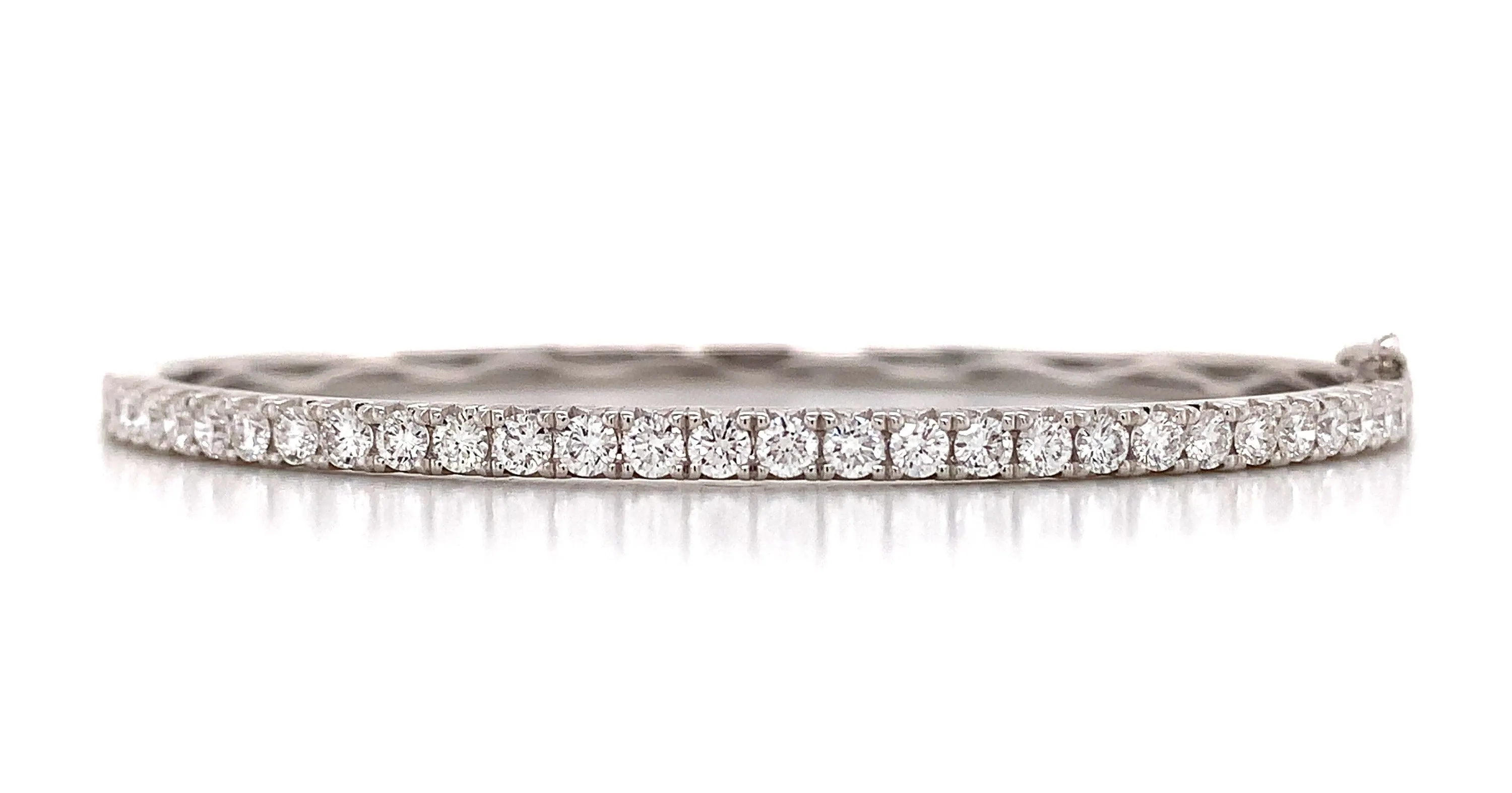 1.57ct t.w. White Gold Diamond Bangle Bracelet