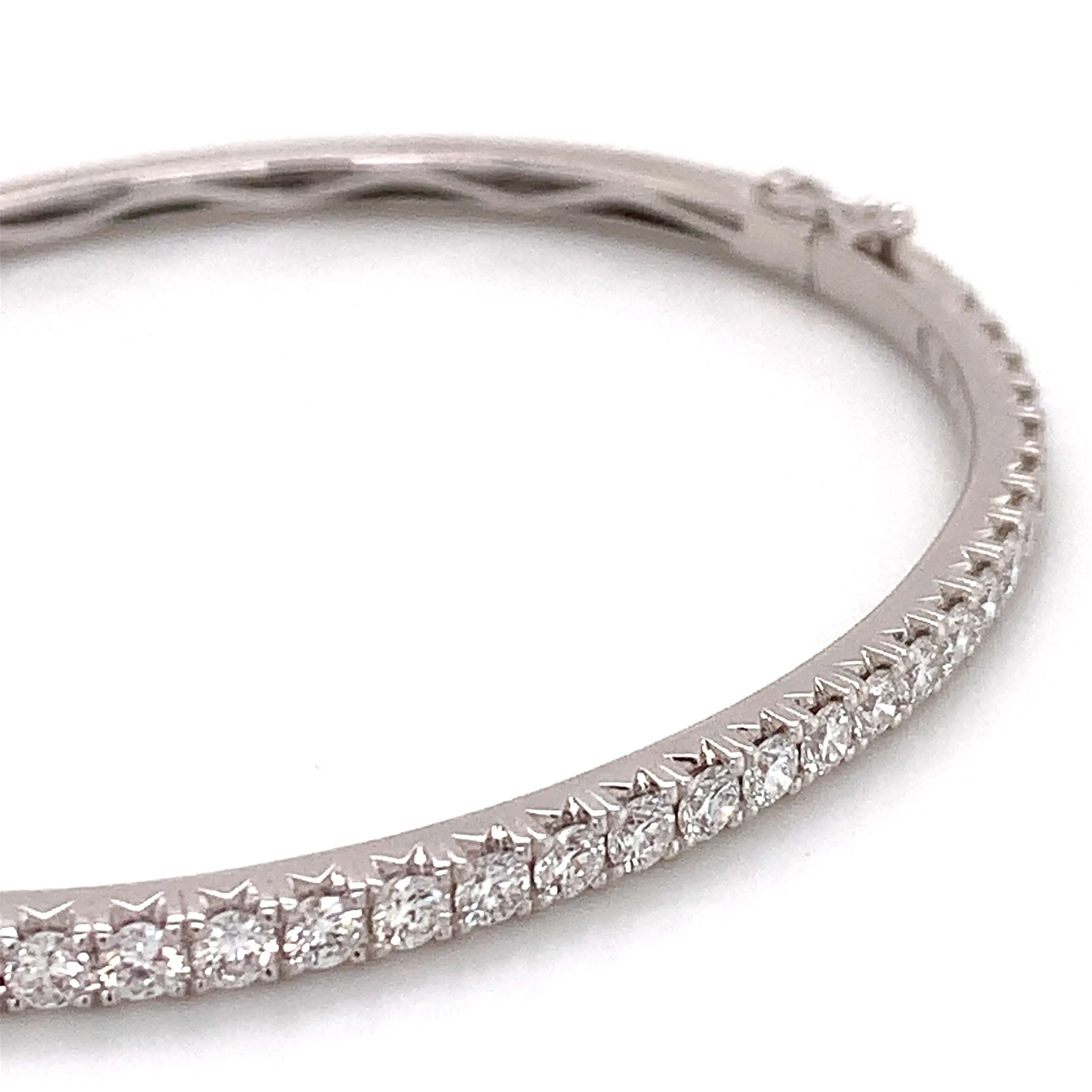 1.57ct t.w. White Gold Diamond Bangle Bracelet