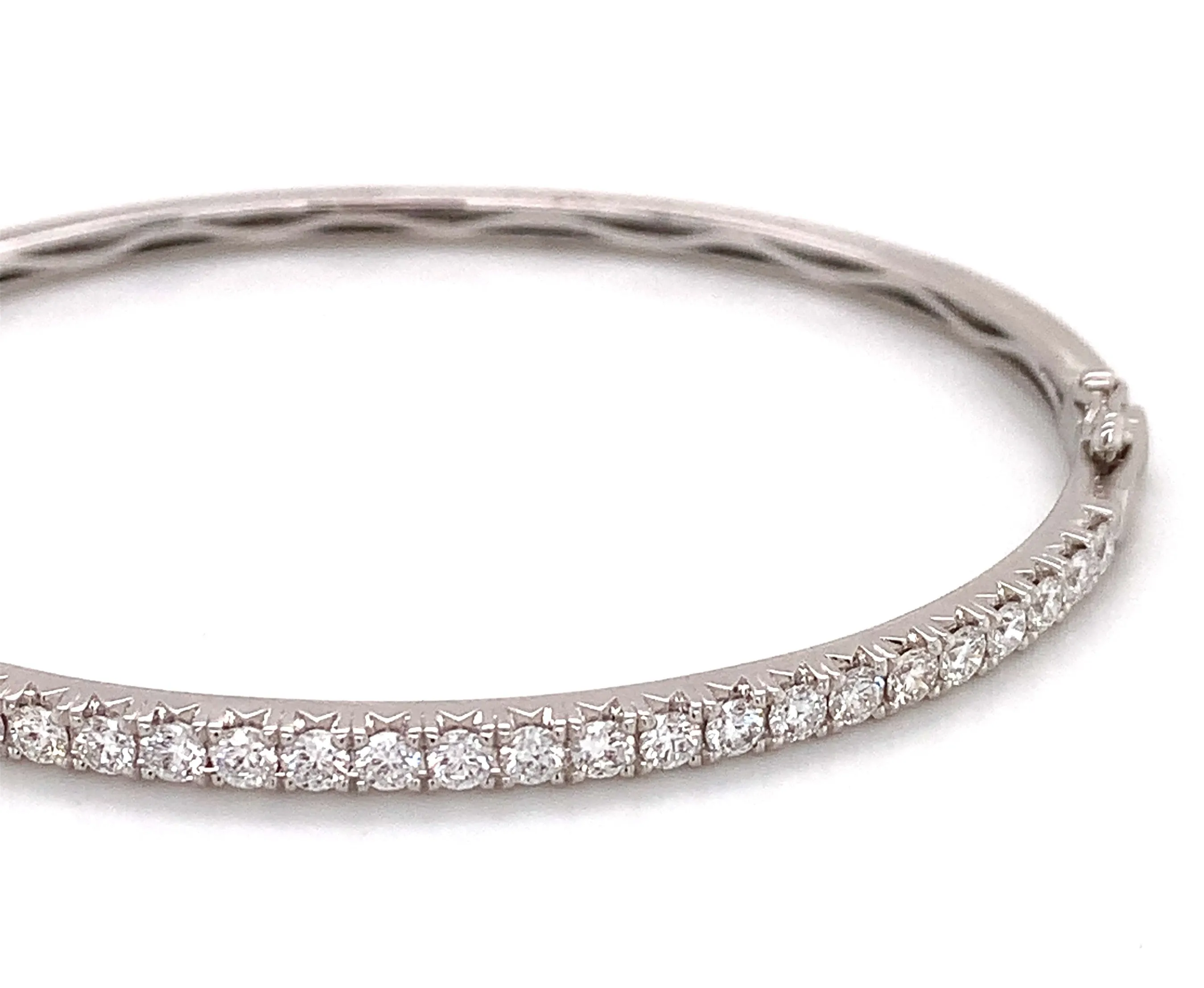 1.57ct t.w. White Gold Diamond Bangle Bracelet