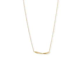 16"   2" 1/2 Twist Textured Bar Necklace