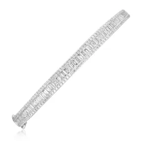 1.75ct tw Diamond White Gold Bangle Bracelet