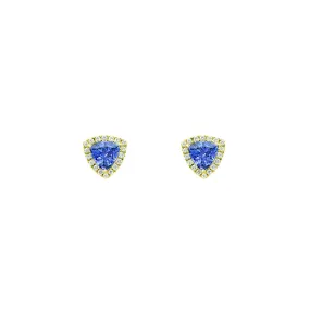 18 Karat Yellow Gold Tanzanite Stud earrings1567