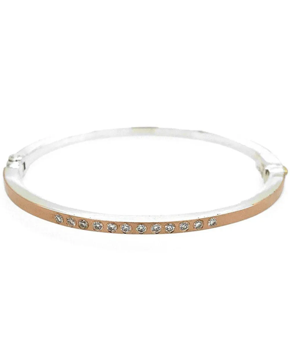 18K Rose Gold Laura Diamond Bangle