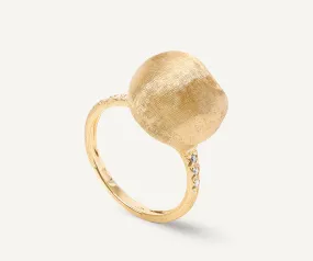 18K Yellow Gold & Diamond Ring