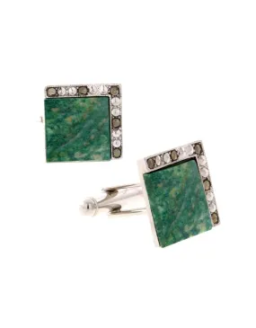 1928 Jewelry Gemstone Square Cufflinks