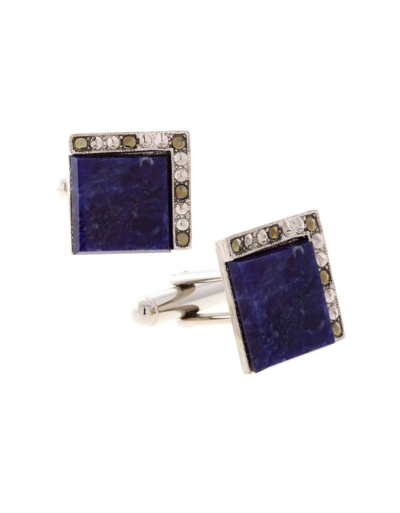 1928 Jewelry Gemstone Square Cufflinks