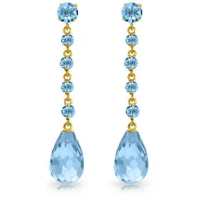 23 Carat 14K New View Blue Topaz Earrings