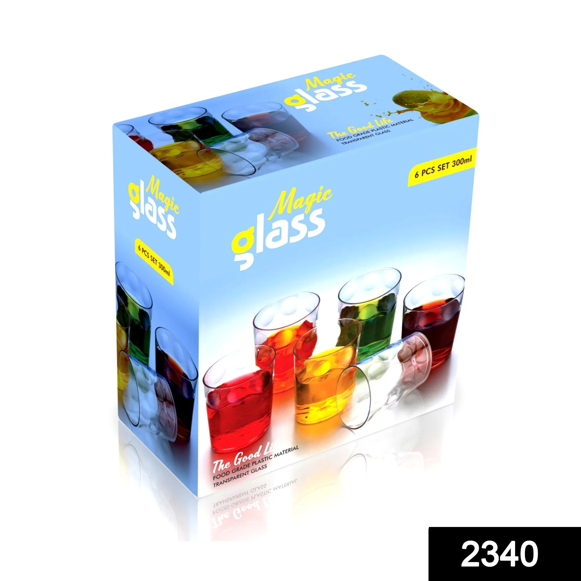 2340 Multi Purpose Unbreakable Drinking Glass (Set of 6 Pieces) (300ml)