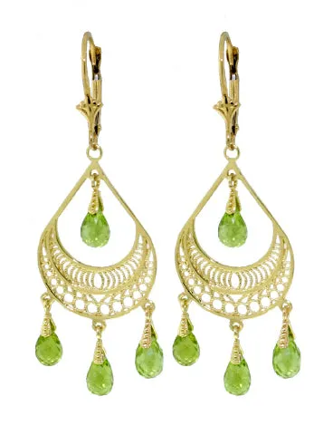 6.75 Carat 14K Solid White Gold Lime Daiquiri Peridot Earrings