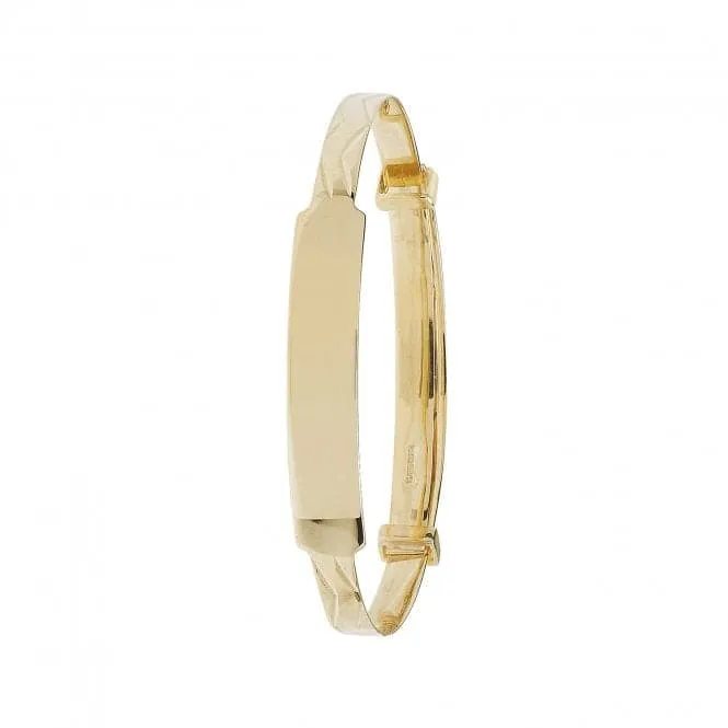 9ct Yellow Gold Diamond-Cut Baby Bangle BN365