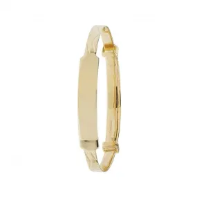 9ct Yellow Gold Diamond-Cut Baby Bangle BN365