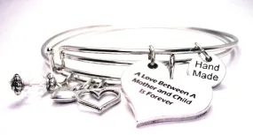 A Love Between A Mother And Child Is Forever Expandable Bangle Bracelet Set