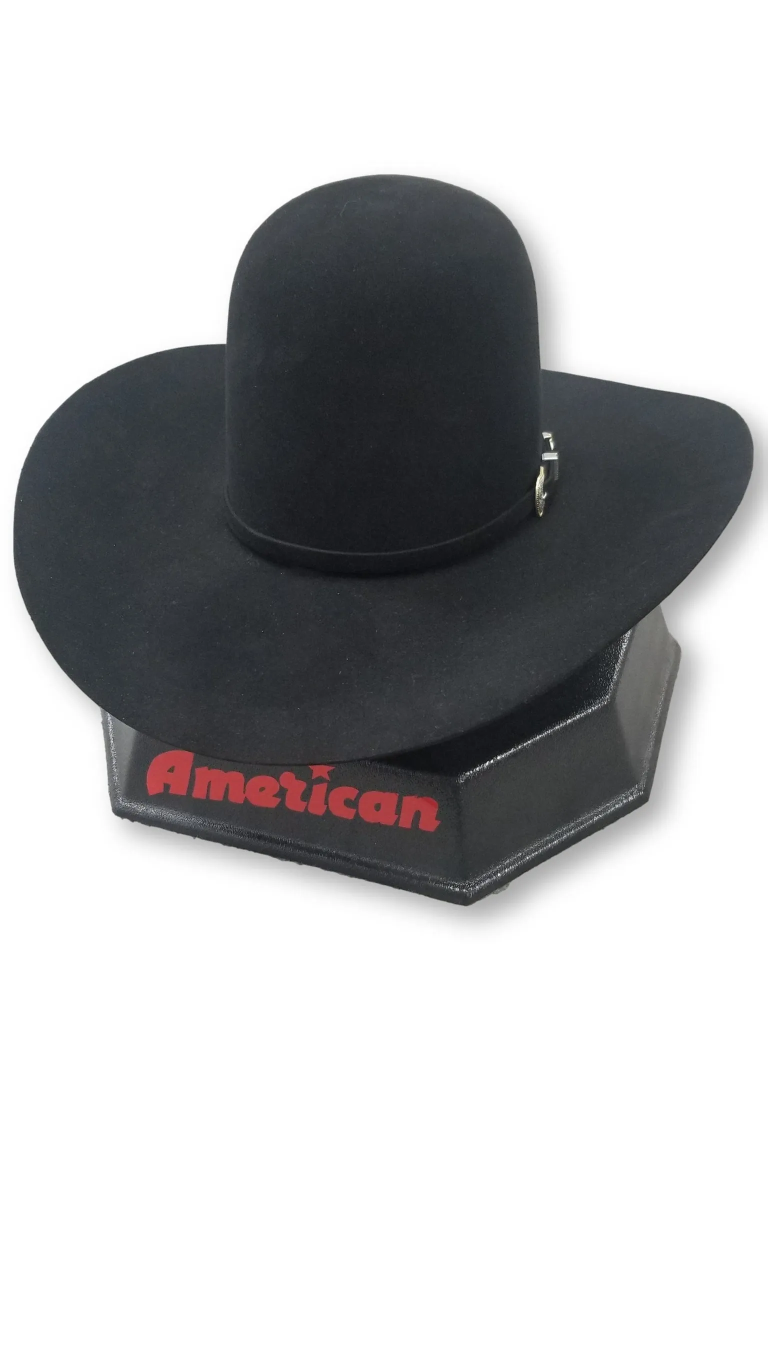 American Hat Co. - 10X Black Felt Cowboy Hat - Open Crown - 4 1/2" Brim