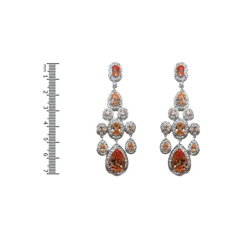 Ariana Champagne Sassy Chandelier Earrings | 71mm