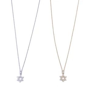 Ashley Gold Sterling Silver CZ Floating Star Necklace