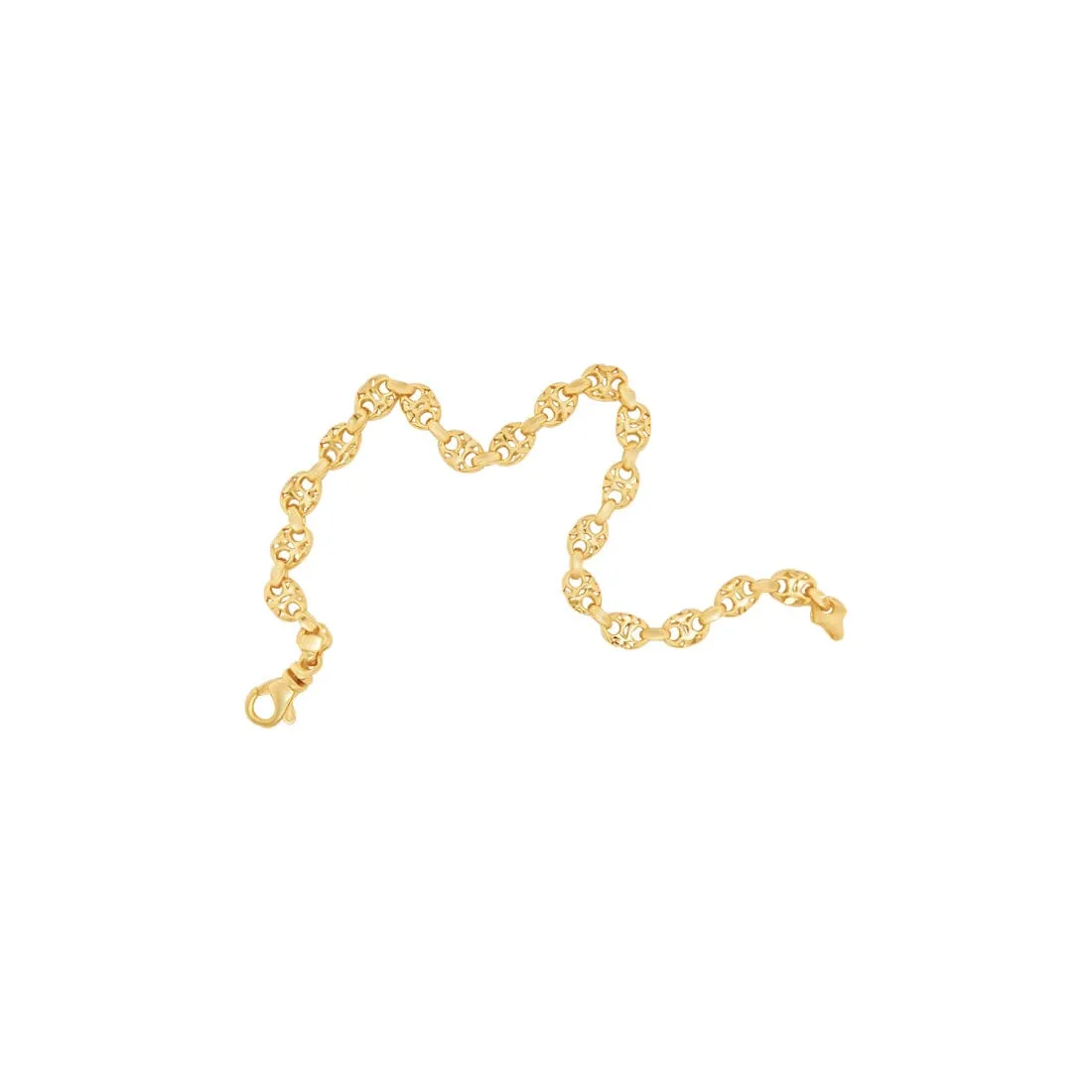 Athena 19cm Filigree Anchor Chain Bracelet in 9ct Yellow Gold