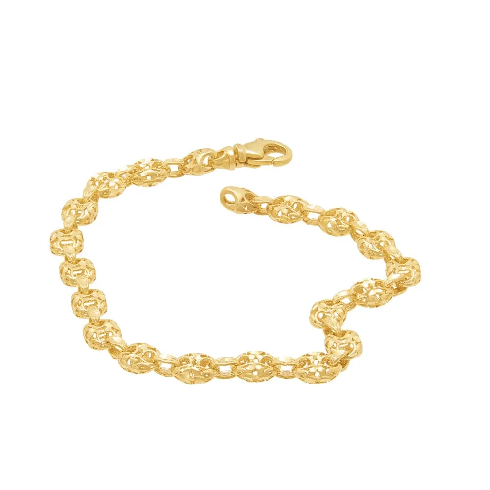 Athena 19cm Filigree Anchor Chain Bracelet in 9ct Yellow Gold