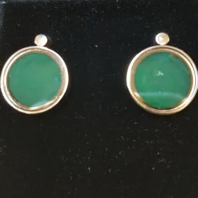 AUSTRALIAN JADE CAPTURED IN ROSE GOLD EARRINGS