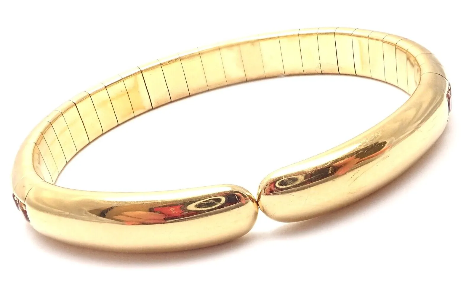 Authentic! Pasquale Bruni 18k Yellow Gold Citrine Bangle Bracelet