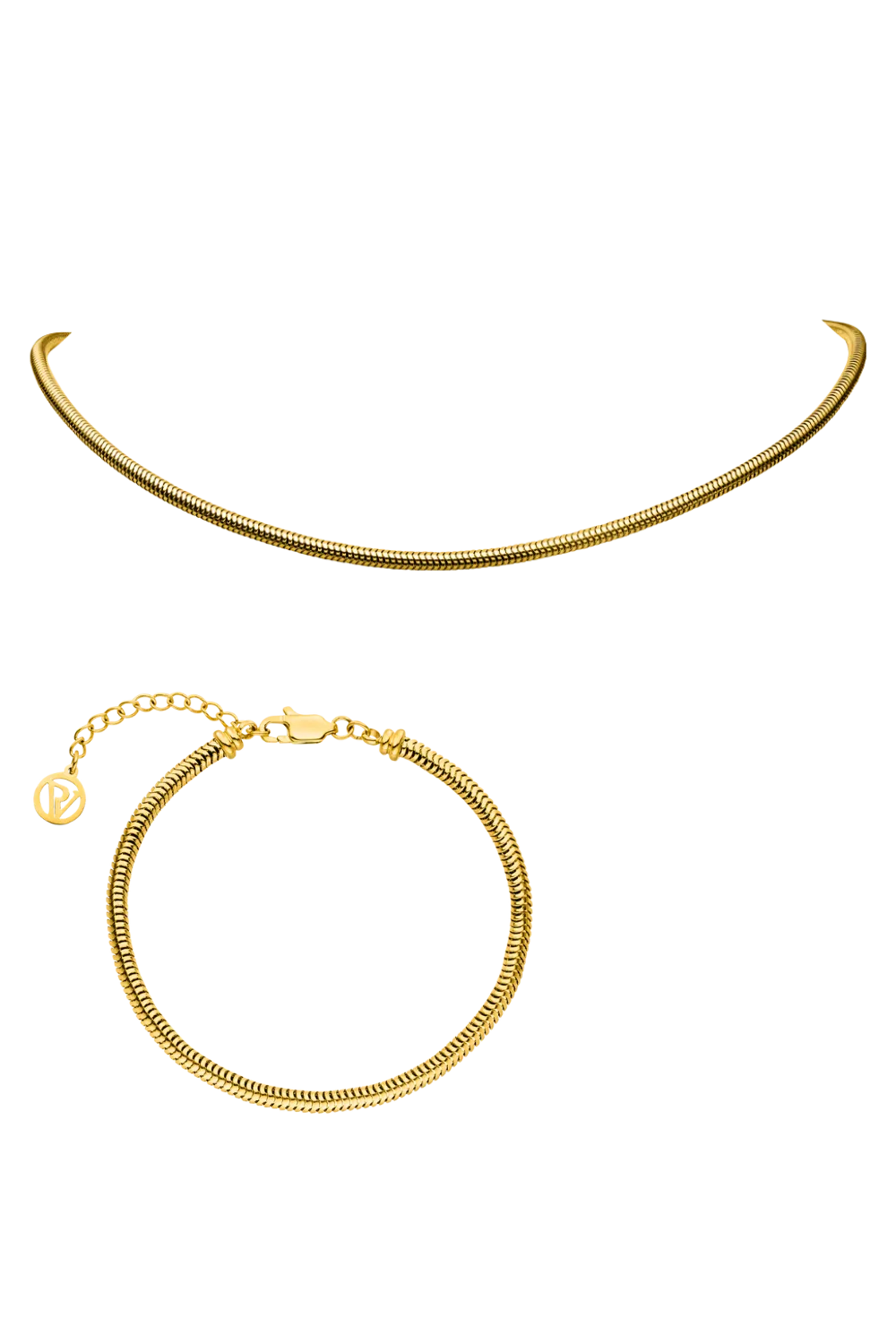 Avenue Snake Chain Set Gold