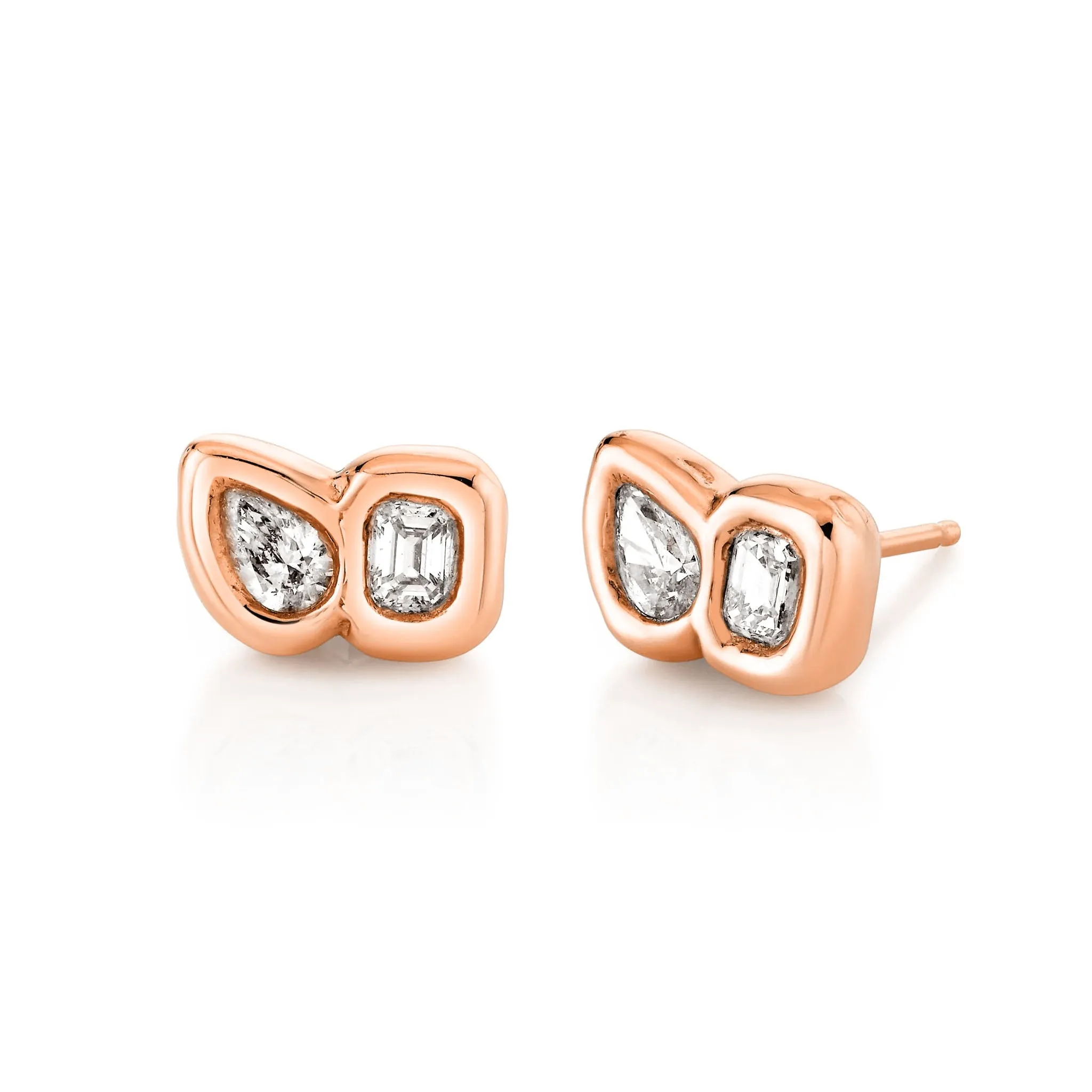 Baby Toi et Moi Diamond River Studs