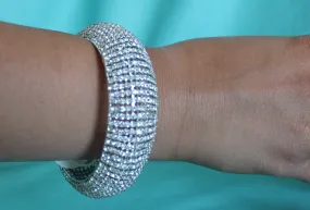 Bangle 4542 Silver Kadra Bracelet Indian Polki Jewelry Shieno Sarees