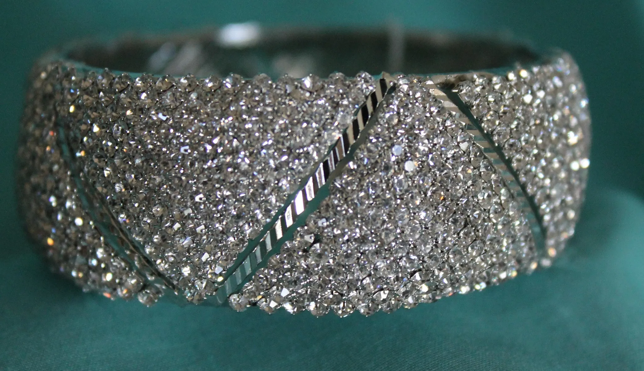 Bangle 4547 Silver Kadra Bracelet Polki Jewelry Shieno Sarees