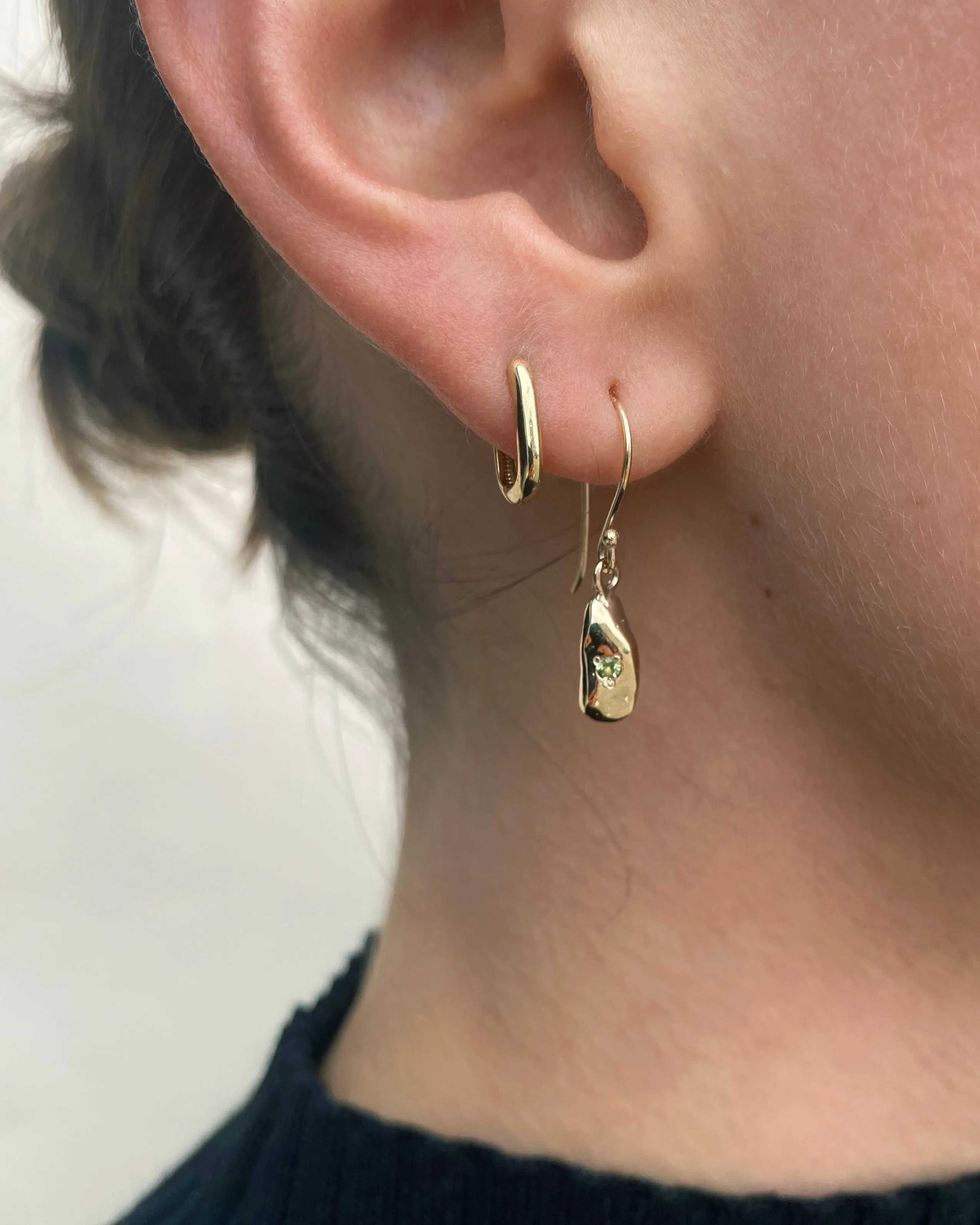 Birthstone Ingot Drop Earrings | Solid Yellow