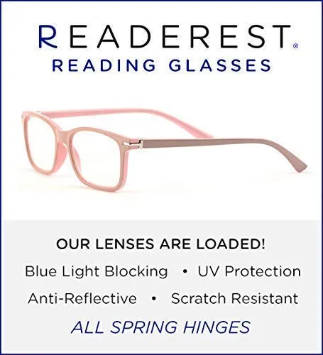 Blue-Light-Blocking-Reading-Glasses-Beige-Pink-3-75-Magnification-Computer-Glasses