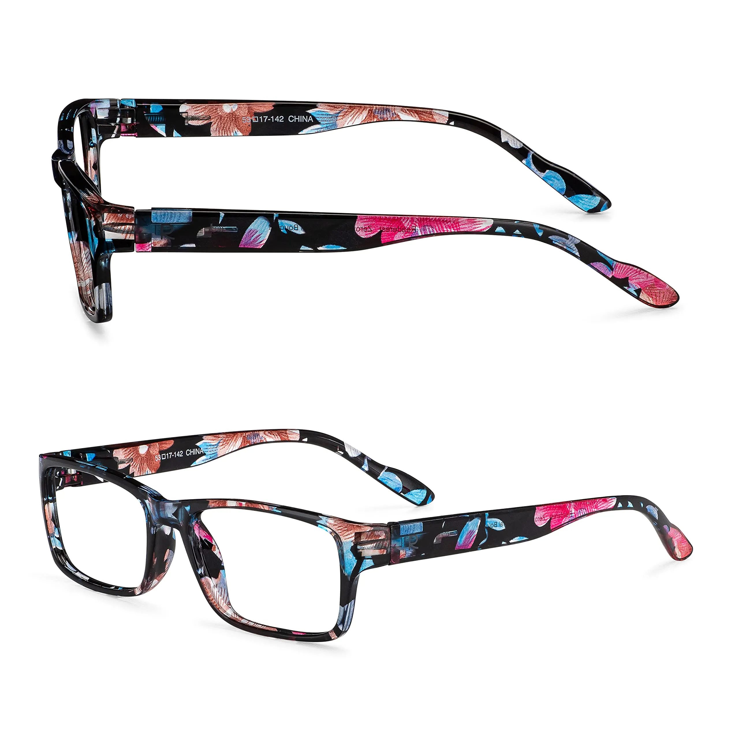 Blue-Light-Blocking-Reading-Glasses-Floral-1-75-Magnification Anti Glare