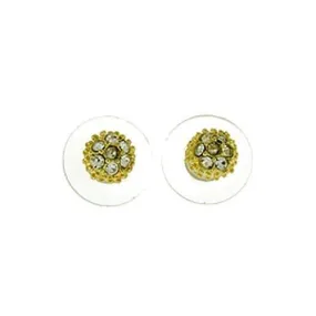 Brass Earrings with Top Grade Crystal in Clear for Women Clear Stone Color Style LOA439