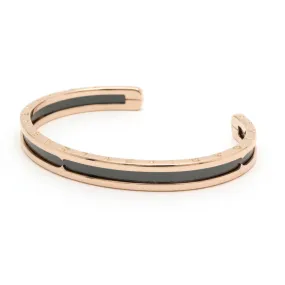 Bvlgari B.zero1 Open Bangle Bracelet Pink Gold Ceramic