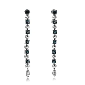 Bvlgari Lucea Blue Topaz & Diamond Drop Earrings