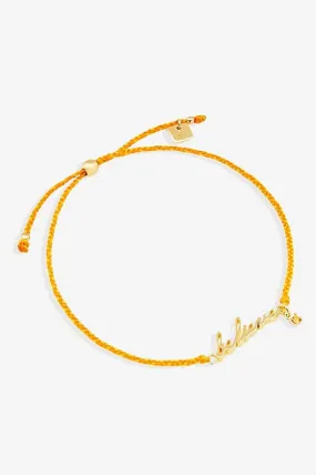 By Charlotte Believe Cord Bracelet - Gold