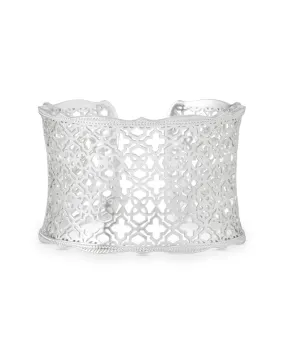 Candice Silver Cuff Bracelet In Silver Filigree Mix