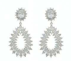 Carlotta Crystal Hoop Statement Earrings