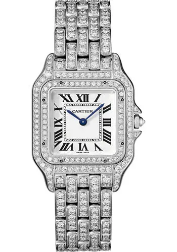 Cartier Panthere de Cartier Watch - 37 mm White Gold Diamond Case - Diamond Bracelet - HPI01130