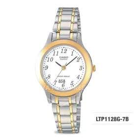 Casio Ladies' Standard Analog Two-Tone Stainless Steel Watch LTP1128G-7B