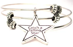 Catch a Falling Star Triple Style Expandable Bangle Bracelet