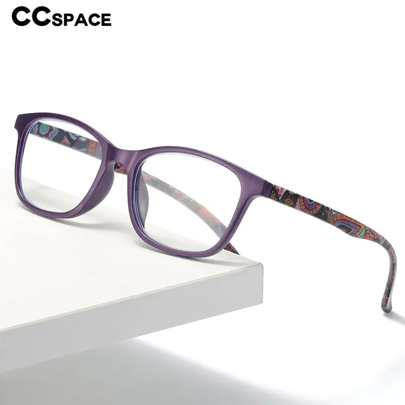 CCspace Women's Full Rim Square Acetate Hyperopic Reading Glasses 54559