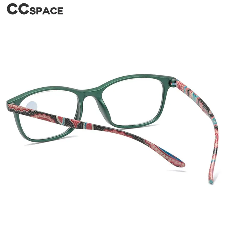 CCspace Women's Full Rim Square Acetate Hyperopic Reading Glasses 54559