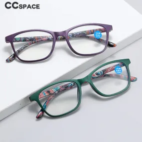 CCspace Women's Full Rim Square Acetate Hyperopic Reading Glasses 54559