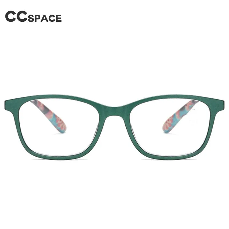 CCspace Women's Full Rim Square Acetate Hyperopic Reading Glasses 54559